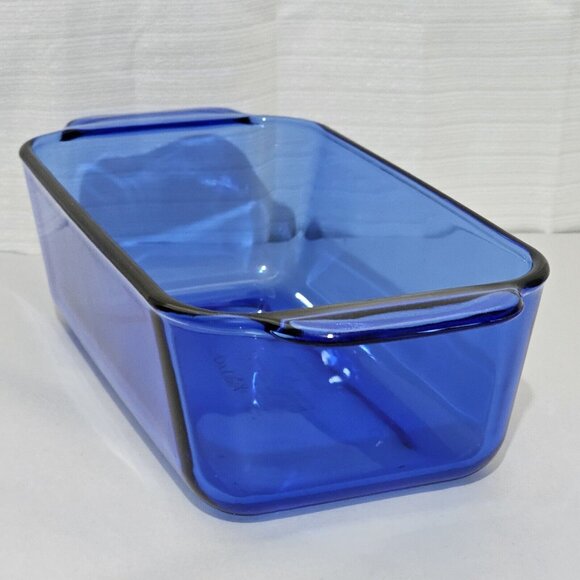 Pyrex 213-R Originals Cobalt Loaf Pan 8.5" vintage bread baker dish 1.5L/qt - Picture 4 of 15